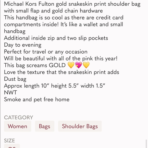 NWOT Michael Kors Fulton Silver Snakeskin Baguette - Picture 8 of 8